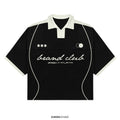 Retro Atlanta Brand Club Graphic Polo | Baggy Fit Short Sleeve Contrast Collar Shirt